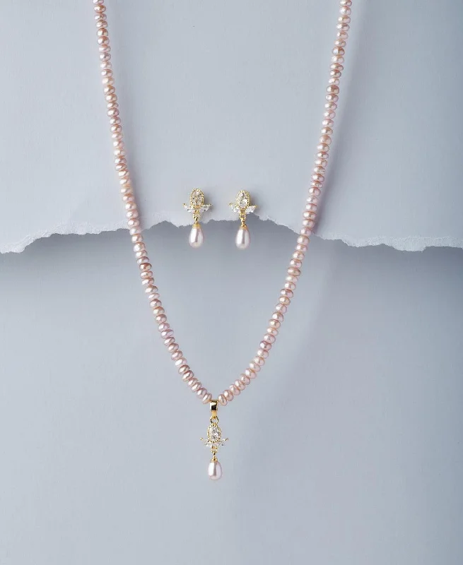 Trendy Real Pearl Necklace Set