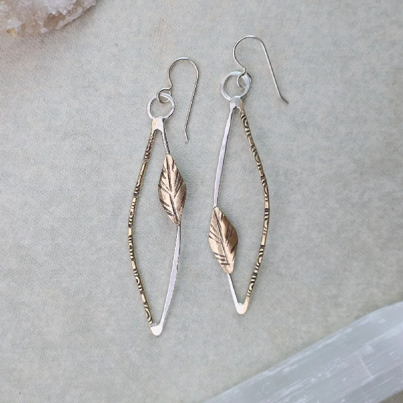 Silver Earrings For Sophisticated Looks-Single Leaf Earrings