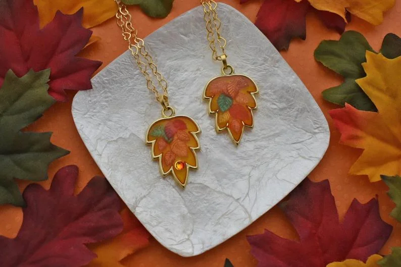 Autumn Leaf Necklace (2 Styles)