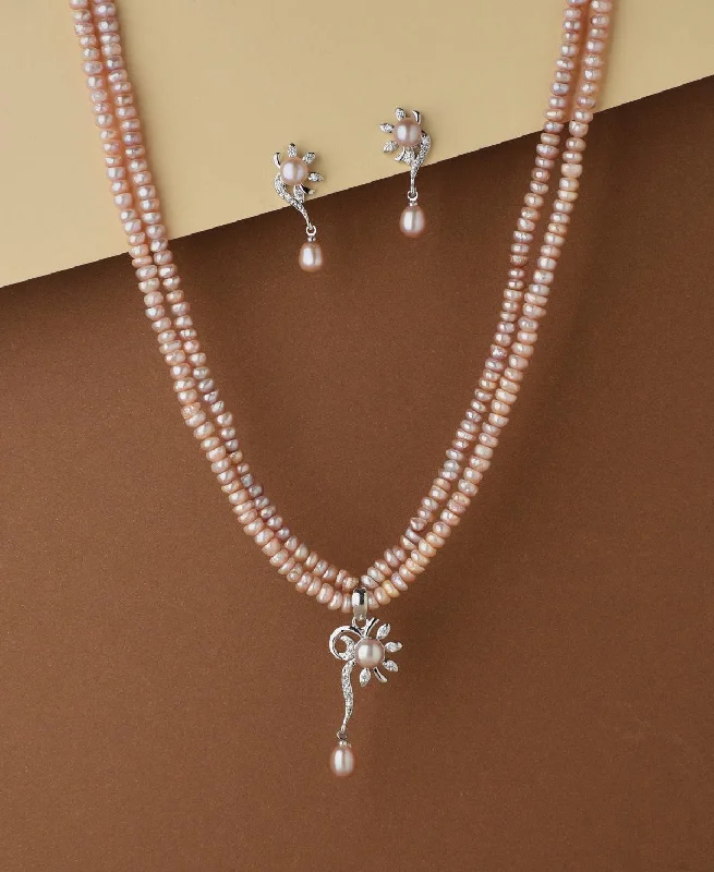 Trendy Real Pearl Necklace Set