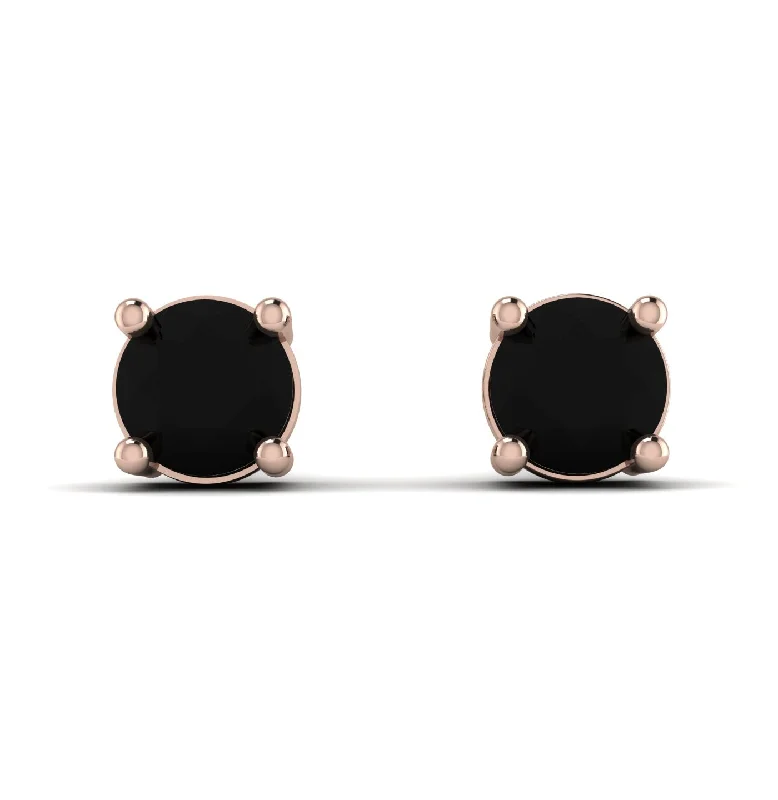 Sparkling Hoop Earrings For Chic Looks-.25ct Black Diamond Earrings - Maci No. 8