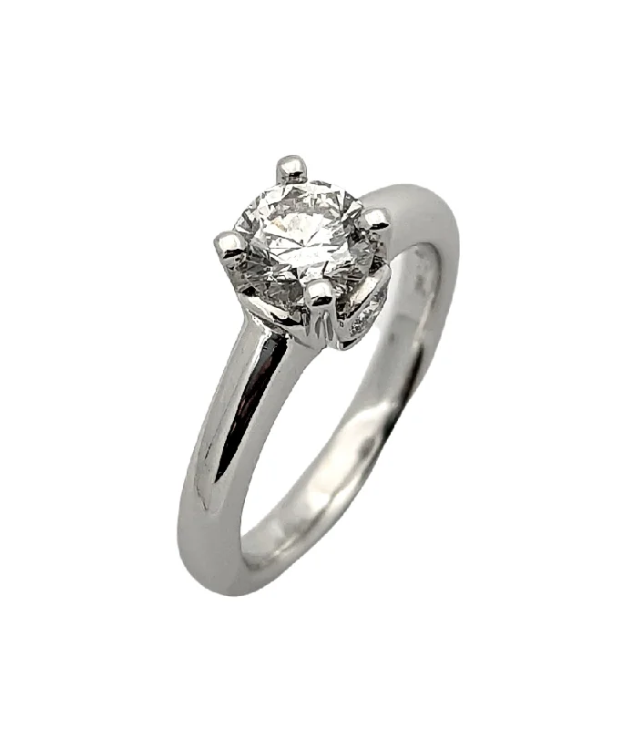 Unique Cocktail Rings For Glamorous Nights-Natural Round Diamond Engagement Ring 0.91 Carat