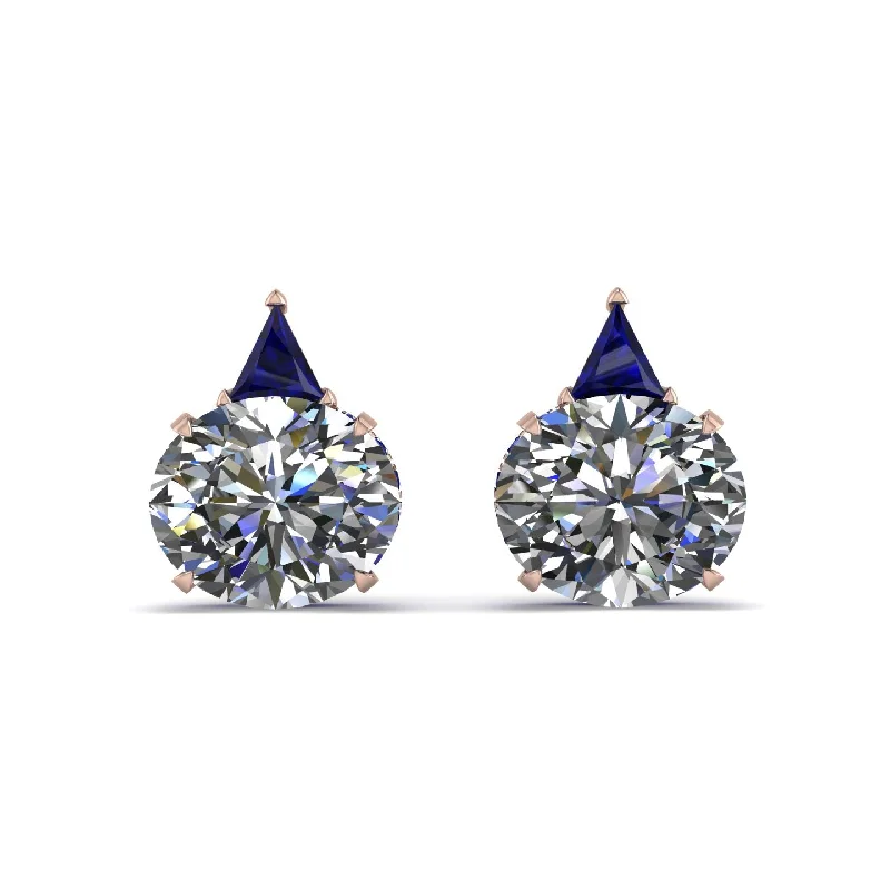 Simple Drop Earrings For Elegant Fashion-Hidden Halo Diamond Earrings - Rosalie No. 62