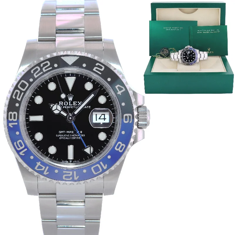 Simple Rose Gold Watches For Effortless Fashion-MINT 2022 Rolex 126710 BLNR GMT Master Batman Black Blue Oyster Ceramic Watch