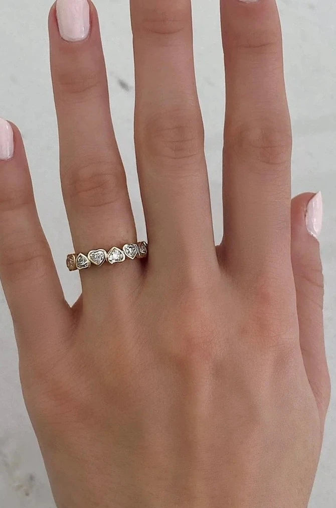 Elegant Gold Wedding Rings For Classic Fashion-Love Eternity Band