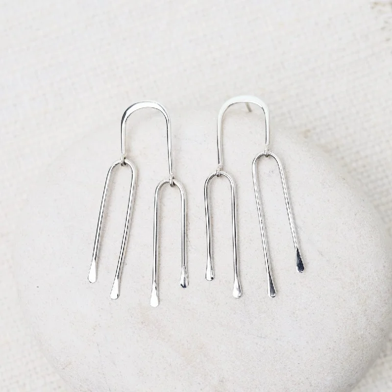 Trendy Resin Earrings For Creative Glam-Waterfall  Arch Earrings