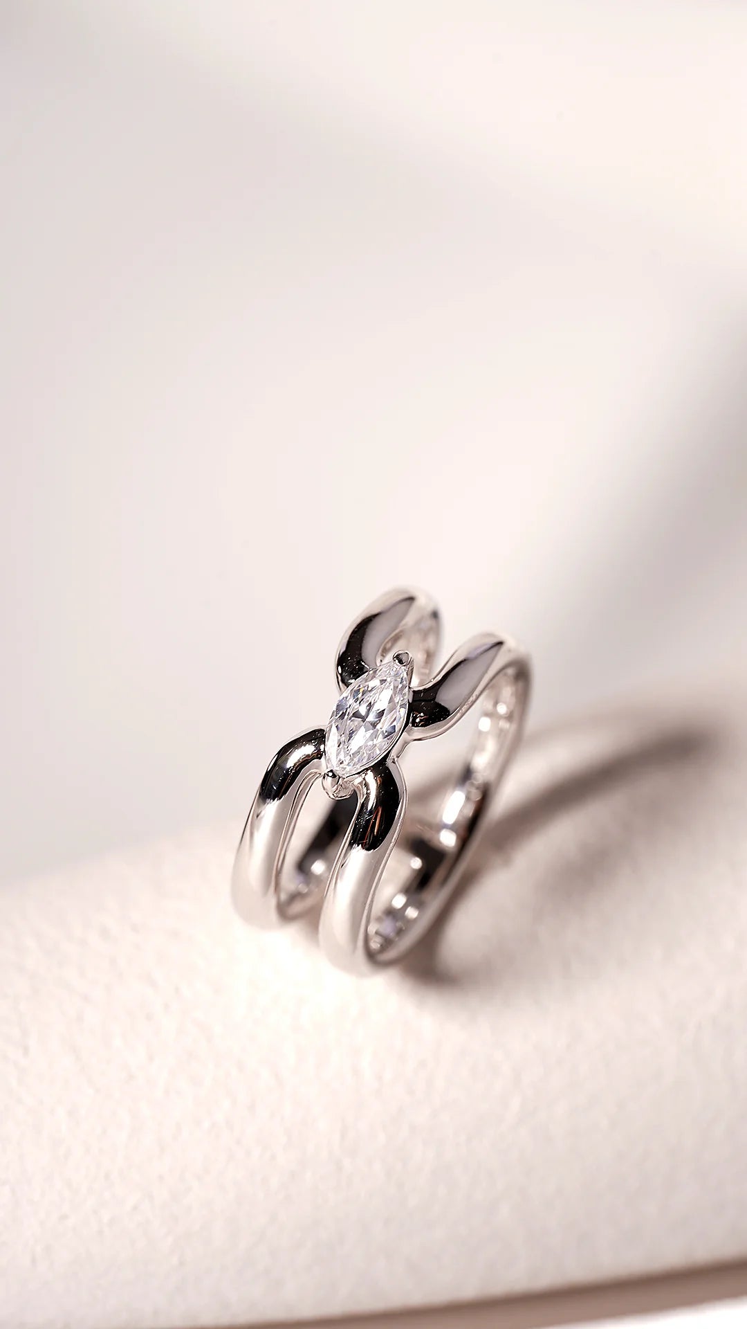 Simple Wedding Rings For Subtle Glam-Your Timeless Zircon Gem Silver Ring