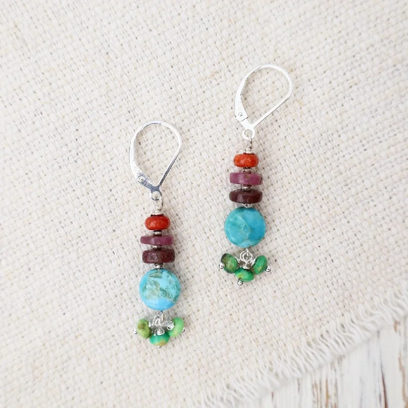 Trendy Resin Earrings For Bold Statements-Sleeping Beauty Drop Earrings