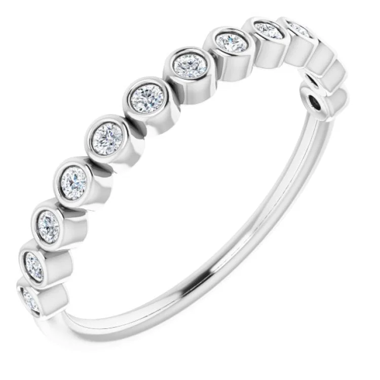 Classic Engagement Rings For Elegant Glam-14K White 1/5 CTW Lab-Grown Diamond Anniversary Band