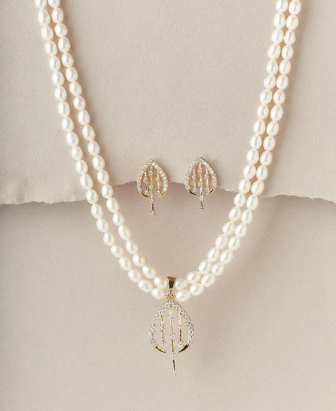 Vintage Real Pearl Necklace Set