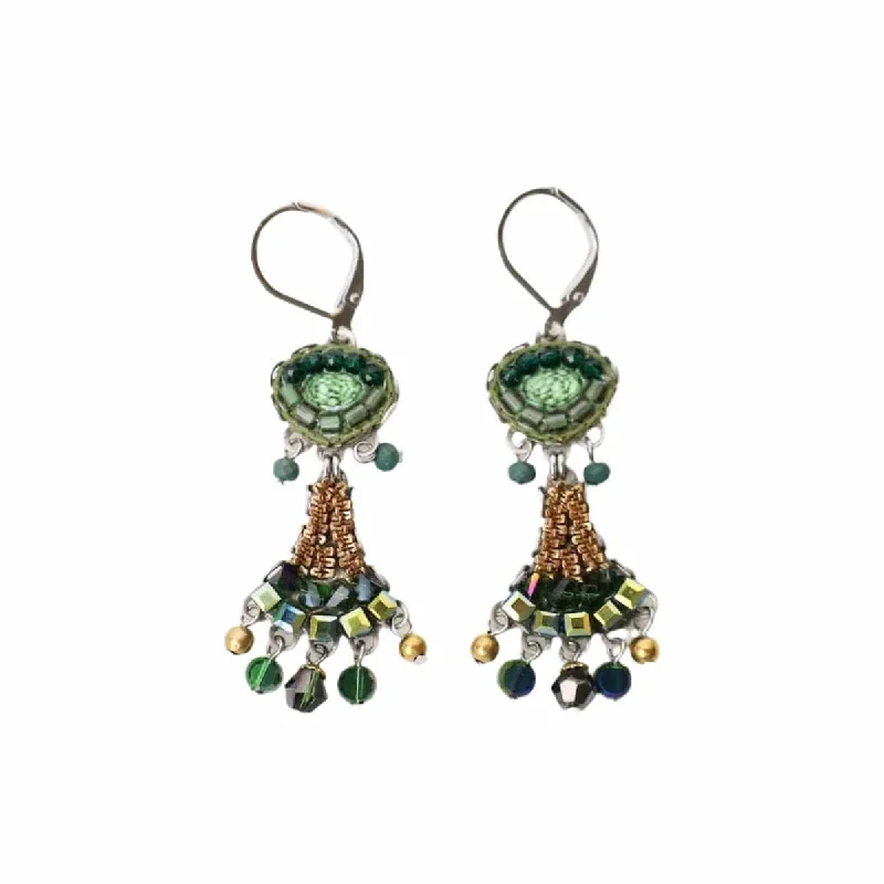 Colorful Earrings For Playful Fashion-Viridian Mood Earrings