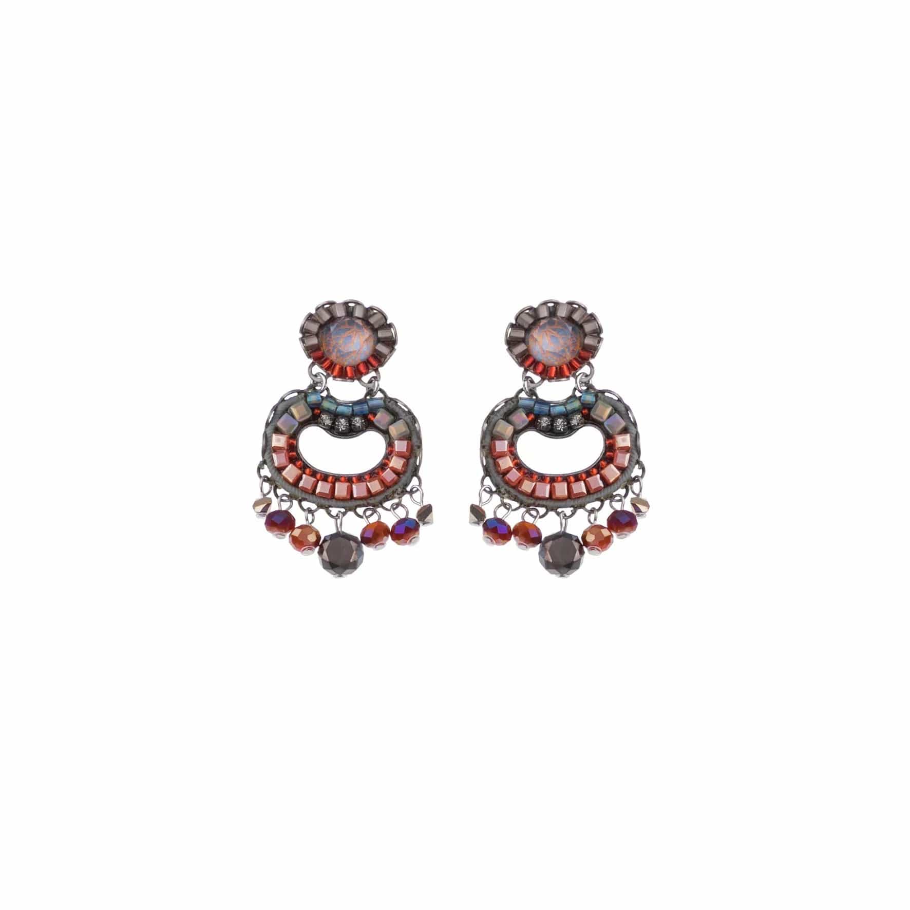 Sparkling Crystal Earrings For Night Glam-Ginger Spice Earrings