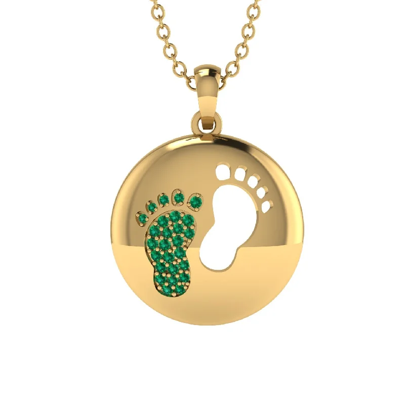 Radiant And Refined Mother's Day Gold Emerald Necklace - Bellamy No. 4