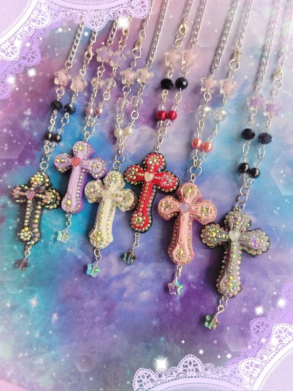 Ornate Gothic Cross Necklace - Ready to Ship