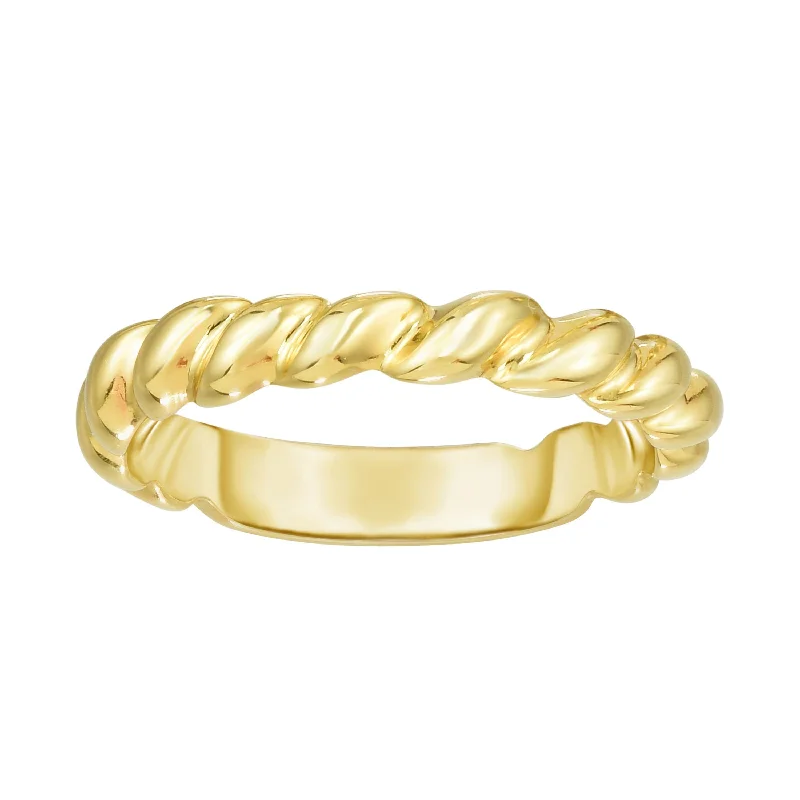 Elegant Cocktail Rings For Evening Glam-14kt Gold Size-7 Yellow Finish 3.7x21x1.5mm Polished Ring