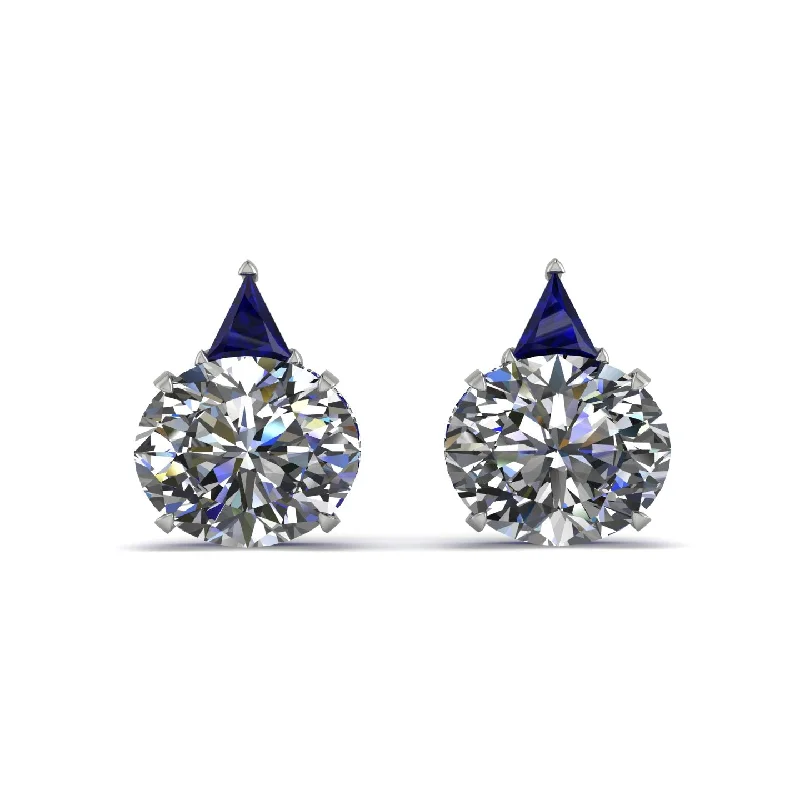 Large Stud Earrings For Bold Glam-Hidden Halo Diamond Earrings - Rosalie No. 63