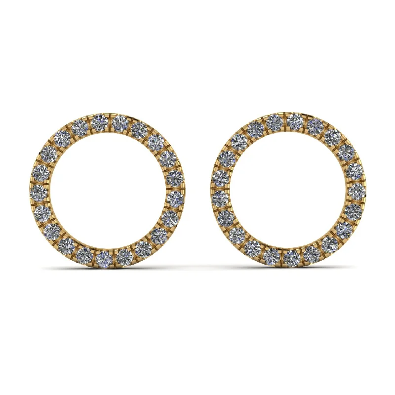 Beautiful Stud Earrings For Elegant Appeal-Circle Stud Diamond Earring - Lucille No. 1