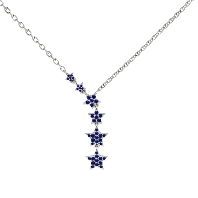 Gold Starry Night Necklace With Sapphire - Blair No. 15