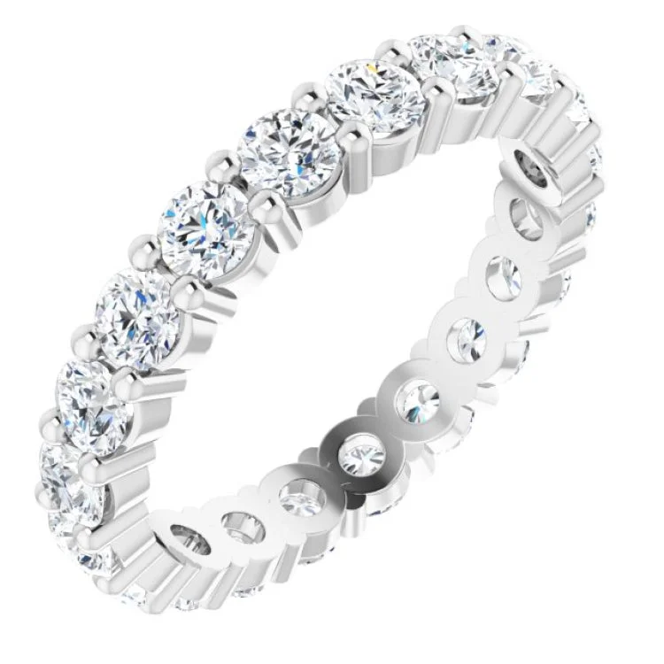 Beautiful Engagement Rings For Romantic Proposals-14K White 1 3/4 CTW Lab-Grown Diamond Eternity Band Size 4.5