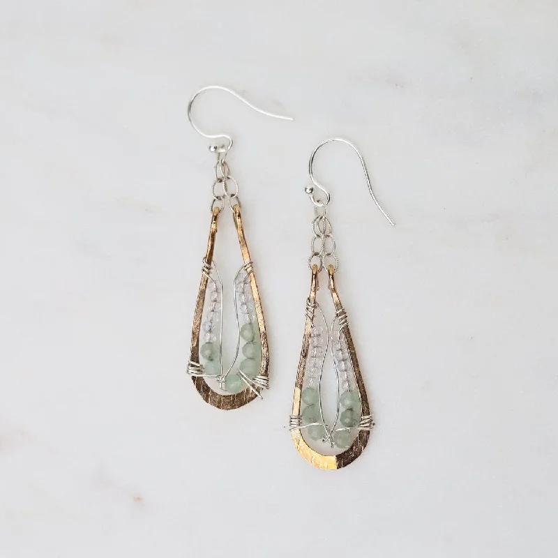 Large Drop Earrings For Fashion Statements-Amazonite Drop Earrings