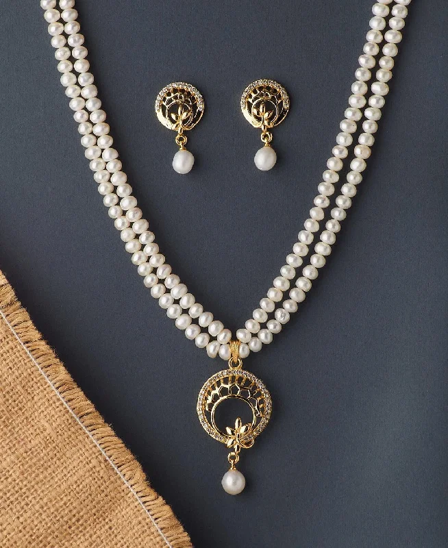 Trendy Real Pearl Necklace Set