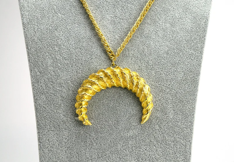 Vintage Maison de Fou Byzantine Crescent Necklace