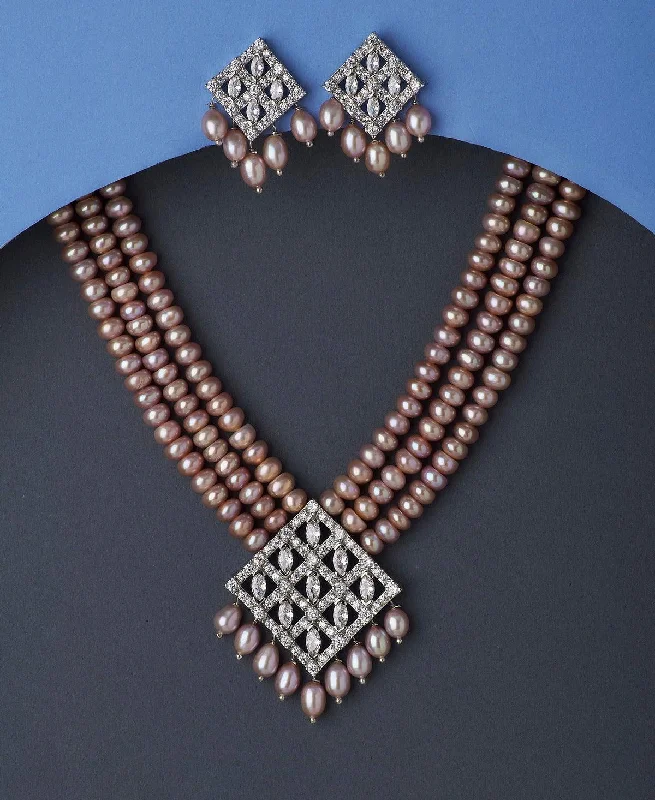 Traditional Real Pearl Necklace Set