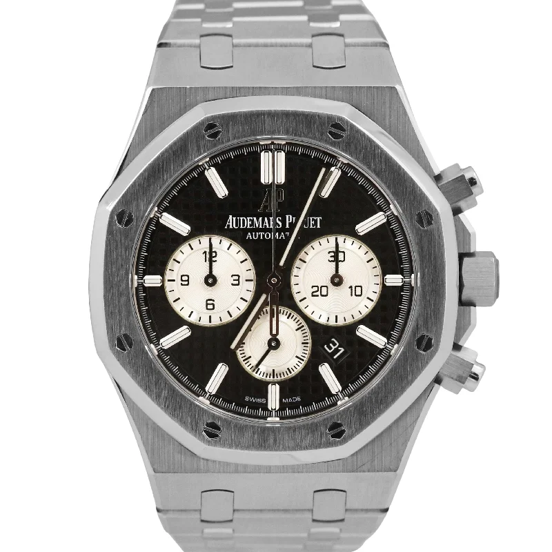 Luxury Designer Watches For High-End Glam-Audemars Piguet Royal Oak Chronograph BLACK 41mm Stainless Steel 26331ST Watch