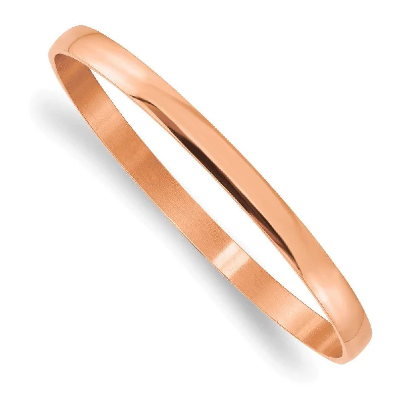 Custom Gold Bangle Sets For Personalized Gifts-Stainless Steel Pink IP-plated Bangle