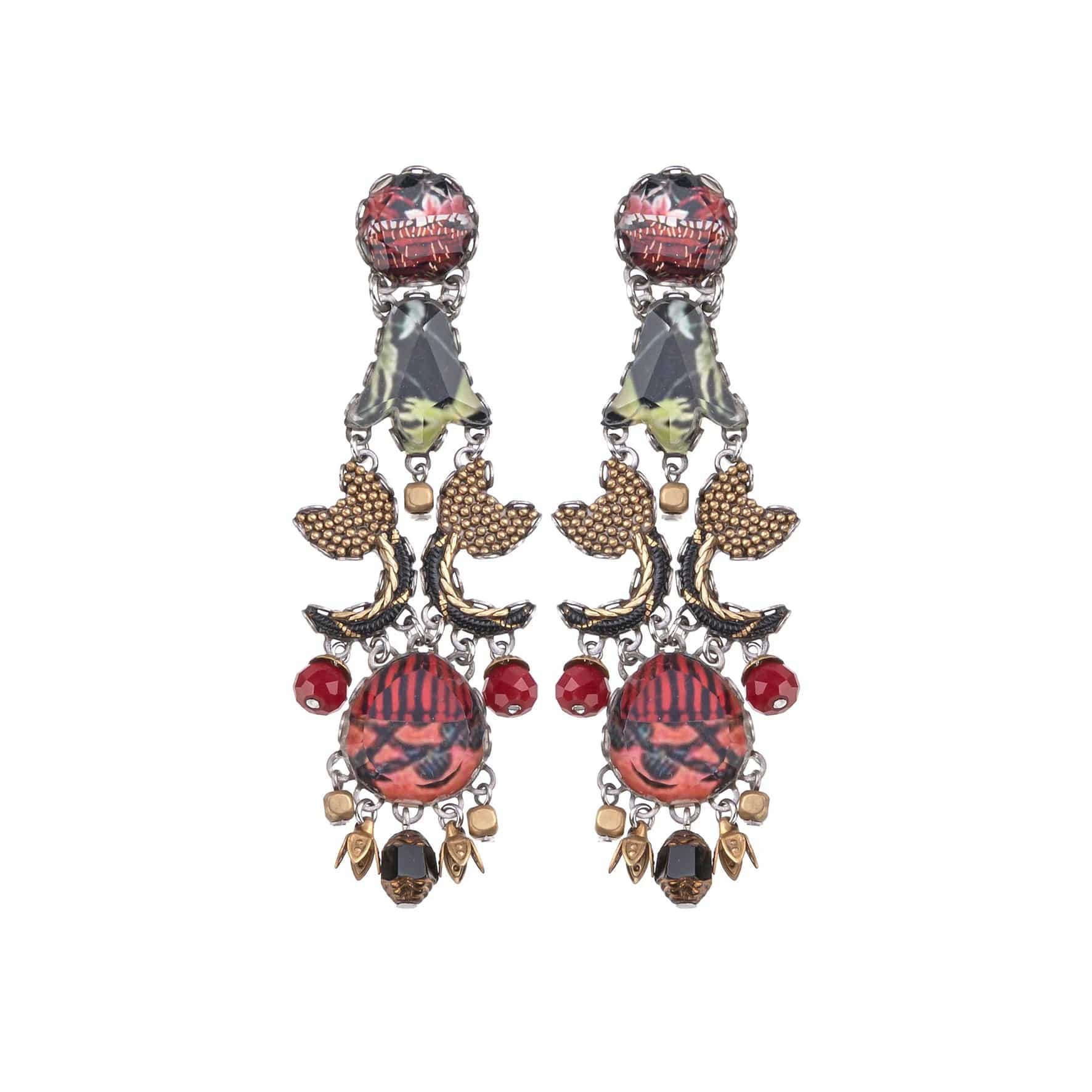 Bold Stud Earrings For Fashion Lovers-Oriental Hues Davina Earrings