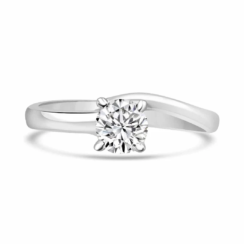 Gorgeous Diamond Rings For Engagement Glam-Elegant Minimal Solitaire Sterling Silver Ring