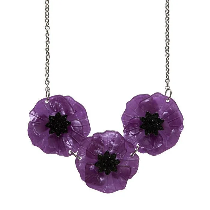 Erstwilder - Poppy Field Necklace (Purple) - Poppies (2017)