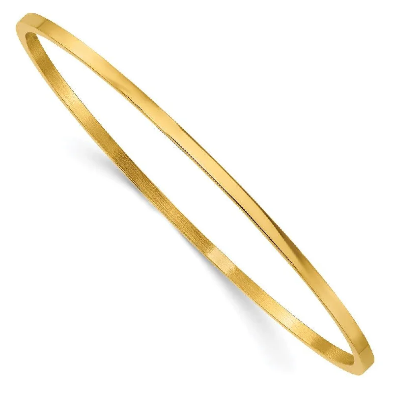 Unique Geometric Bangles For Modern Fashion-Stainless Steel Yellow IP Plated Bangle