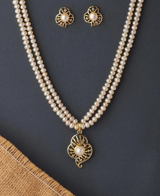 Trendy Real Pearl Necklace Set