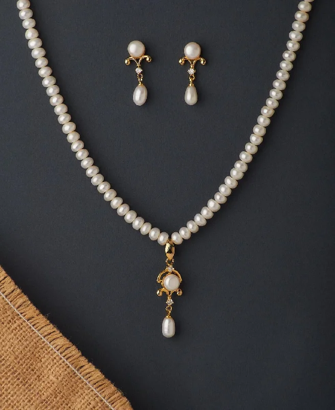 Trendy Real Pearl Necklace Set