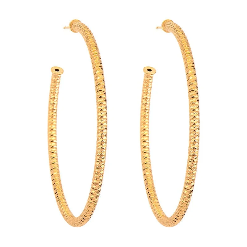 Crystal Drop Earrings For Wedding Glam-Yellow Gold Plated Adeline Earrings