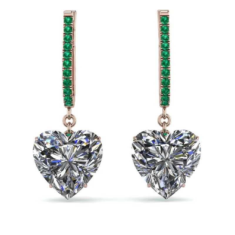 Colorful Earrings For Summer Fashion-Heart Diamond Earrings - Noelle No. 17