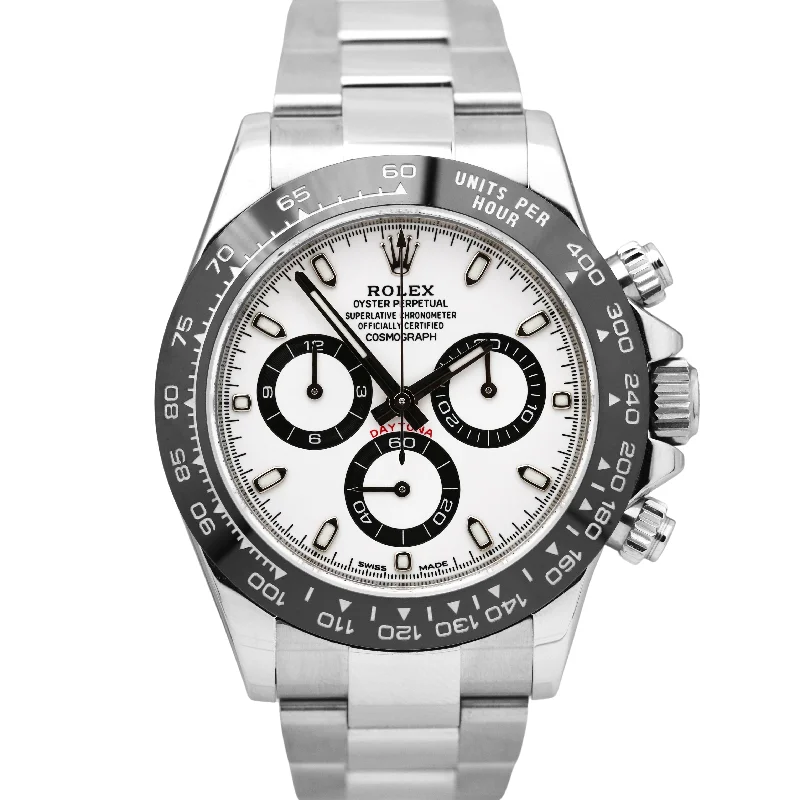 Trendy Women’s Watches With Minimalist Design-UNWORN 2023 PAPERS Rolex Daytona Cosmograph 116500 LN White PANDA 40mm Watch BOX