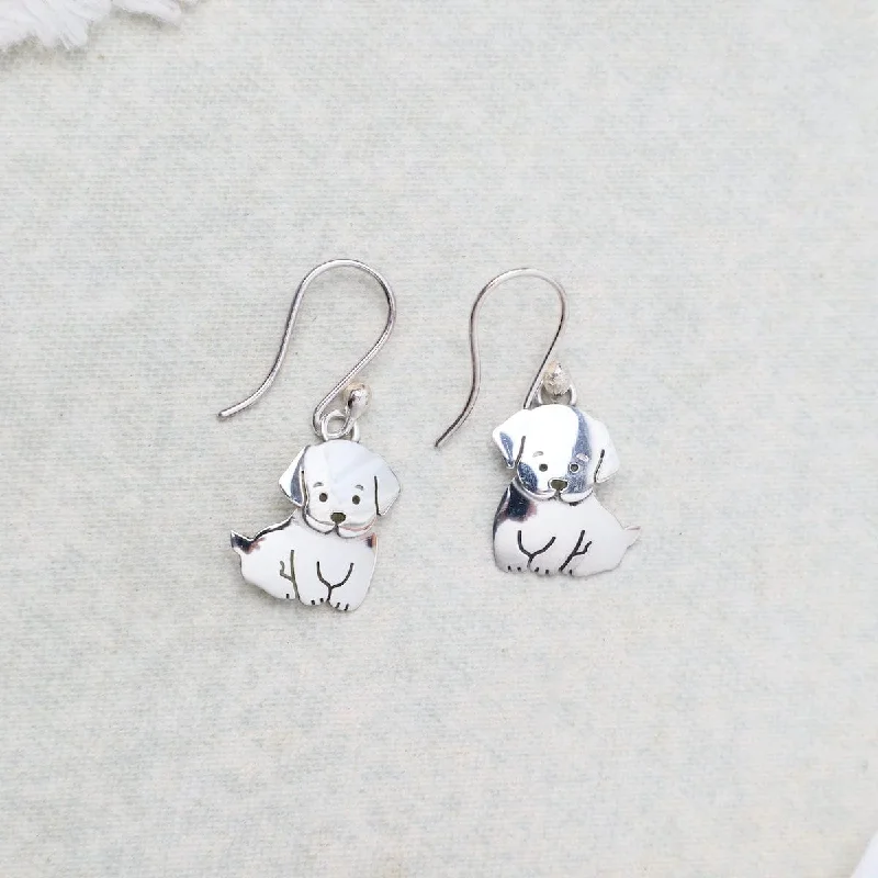 Crystal Stud Earrings For Sparkling Glam-Sterling Silver Puppy Earrings