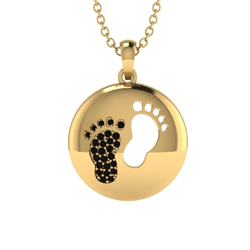 Radiant And Refined Mother's Day Gold Black Diamond Necklace - Bellamy No. 7