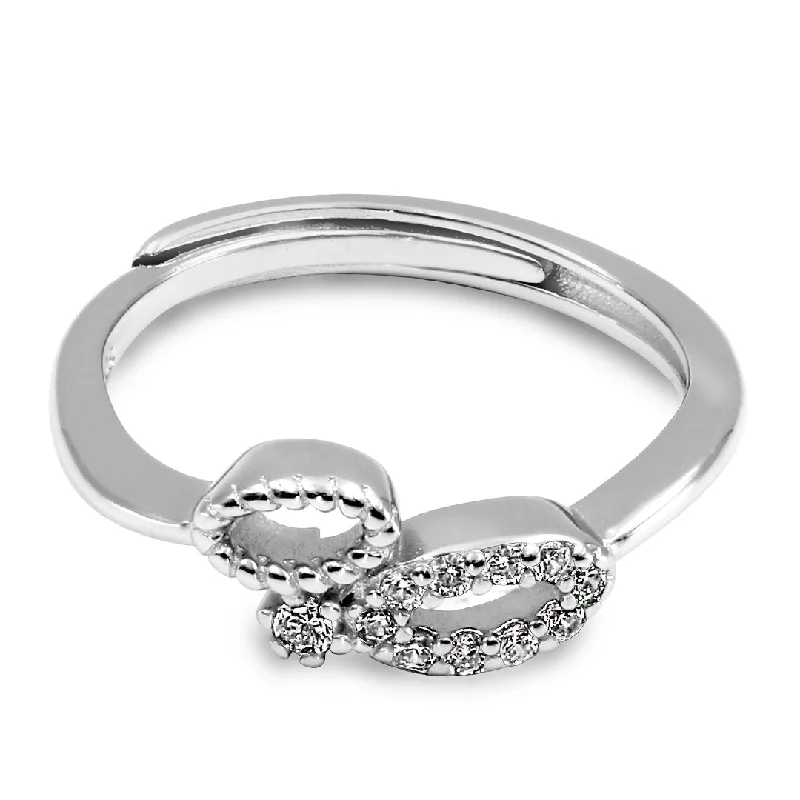 Bold Wedding Rings For Fashion-Forward Couples-Zarkan Butterfly Style Minimal Silver Ring