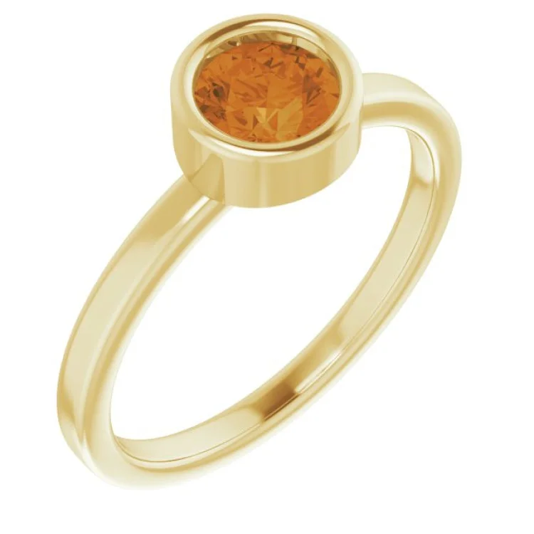 Timeless Wedding Rings For Memorable Moments-14K Yellow 5.5 mm Natural Citrine Ring