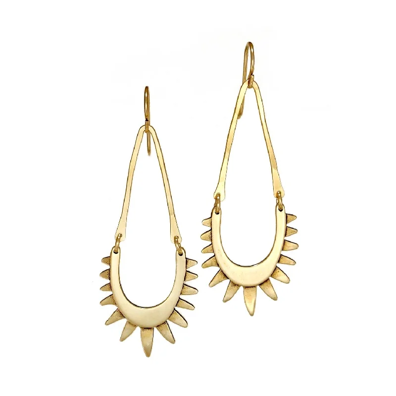 Fashionable Silver Earrings For Every Day-Luz Earrings Brass