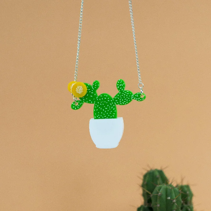 Prickly Pear Cactus Necklace