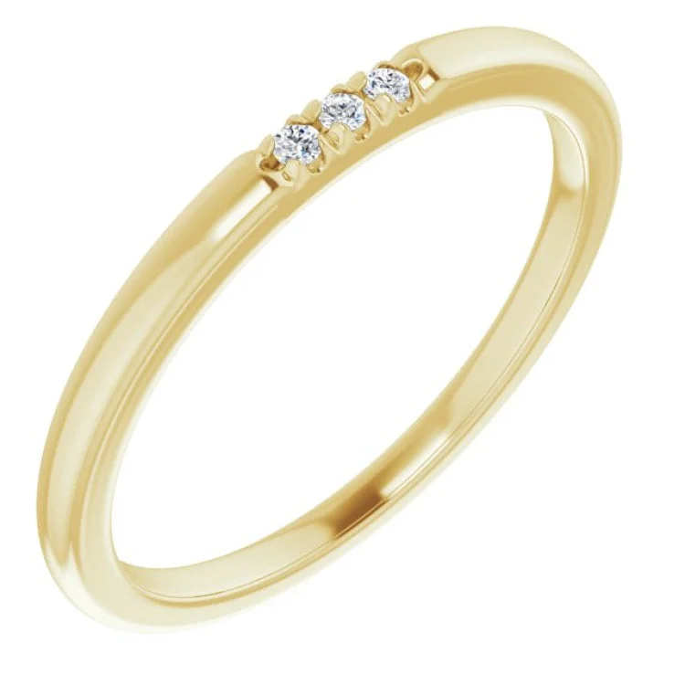 Beautiful Sapphire Engagement Rings For Timeless Glam-14K Yellow .03 CTW Natural Diamond Anniversary Band