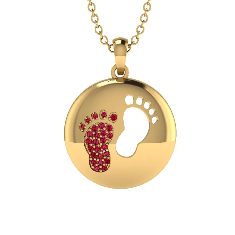 Radiant And Refined Mother's Day Gold Ruby Necklace - Bellamy No. 10