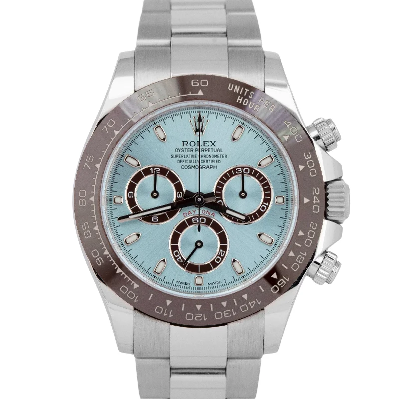 Trendy Smart Watches For Fashion-Forward Looks-2021 NEW PAPERS Rolex Daytona GLACIER ICE BLUE 40mm 950 Platinum 116506 BOX