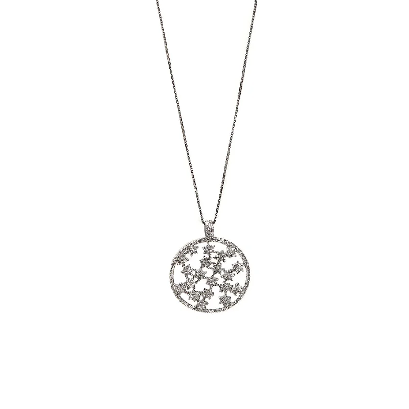 Sparkling Crystal Elements Circular Pendant By Elise