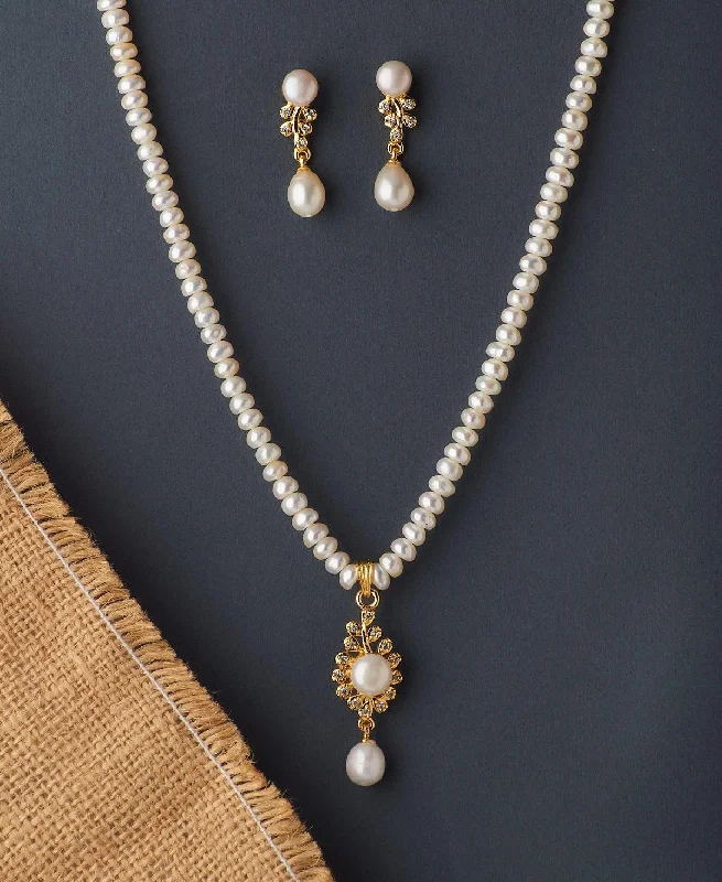 Trendy Real Pearl Necklace Set