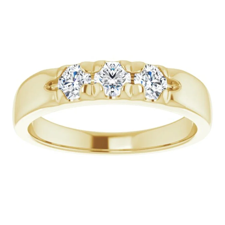 Sparkling Wedding Bands For Glamorous Weddings-14K Yellow 1/2 CTW Natural Diamond Anniversary Band